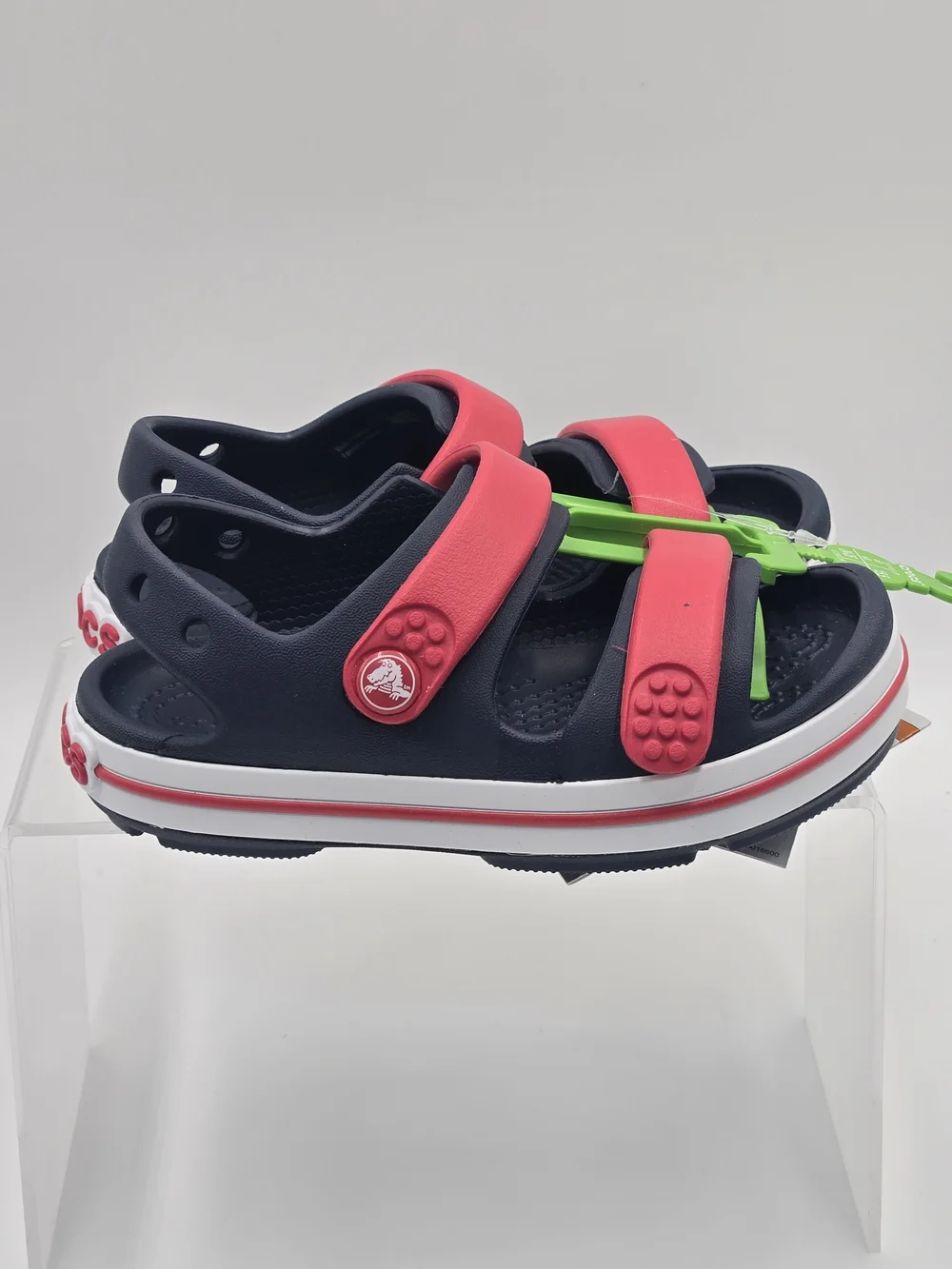 CROCS Crocband Cruise Navy With Red Strap Unisex Sandals Toddler Size C8
